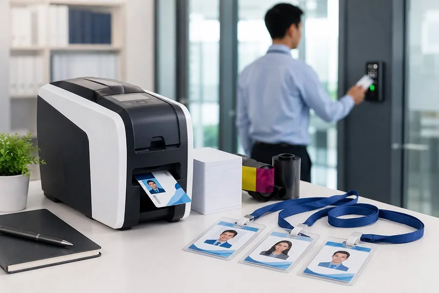 เครื่องพิมพ์บัตรพนักงานสำหรับองค์กร