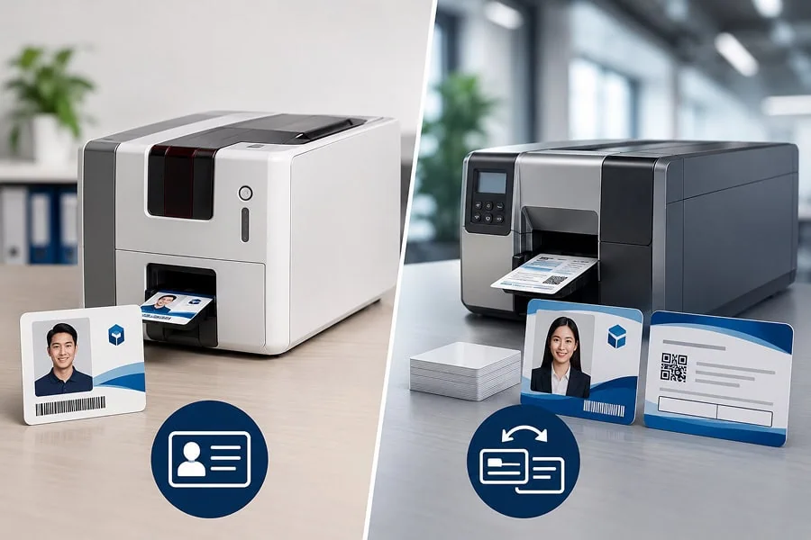 เครื่องพิมพ์บัตรพนักงาน Single Side และ Dual Side สำหรับองค์กร