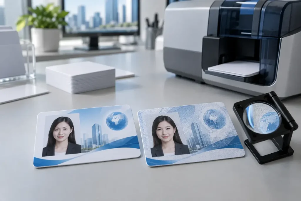 เปรียบเทียบเครื่องพิมพ์บัตร 300 DPI และ 600 DPI